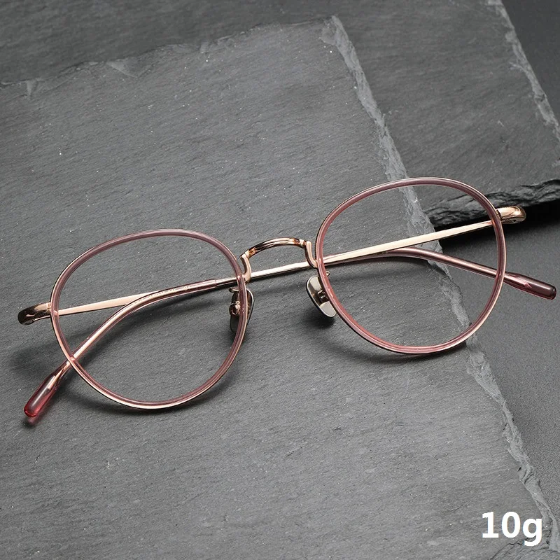

Italian Design Glasses Men's Eyeglasses Frame 8507 Vintage Oval Small Face Women's Aceteta Titanium Eyewear Myopia Optical Lens