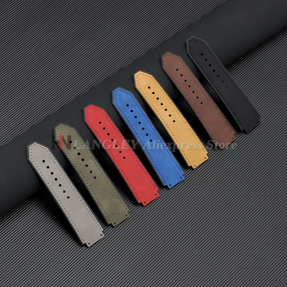 Matte Leather Sport Bracelet: Luxury Men's Watch Strap