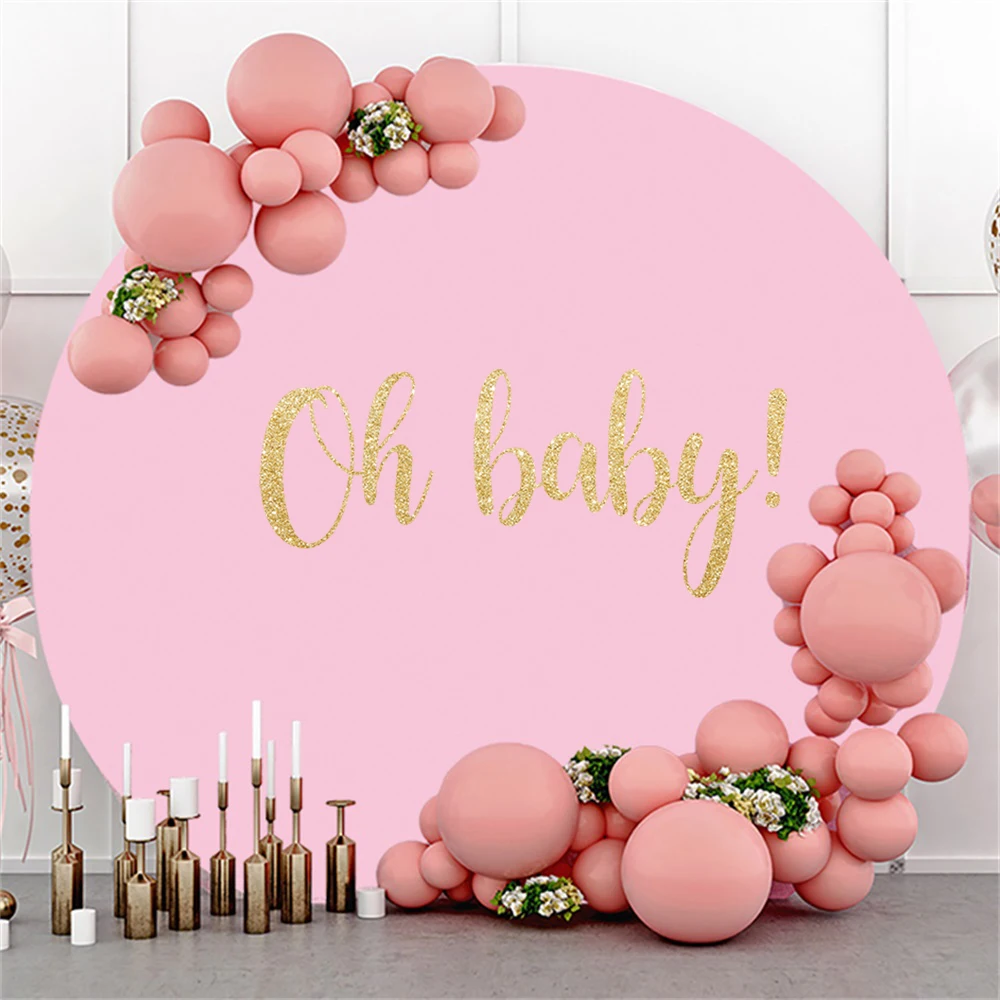 Photo Backdrop White Round Backdrop Cover Baby Shower Happy Birthday Party Wedding Circle Photography Background Decor Photo Studio Prop
