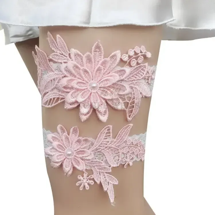 웨딩 가터 자수 꽃무늬 섹시 가터, 여성, 신부 허벅지 링, 신부 레이스, 다리 링, 맞춤형 루프, 2 개