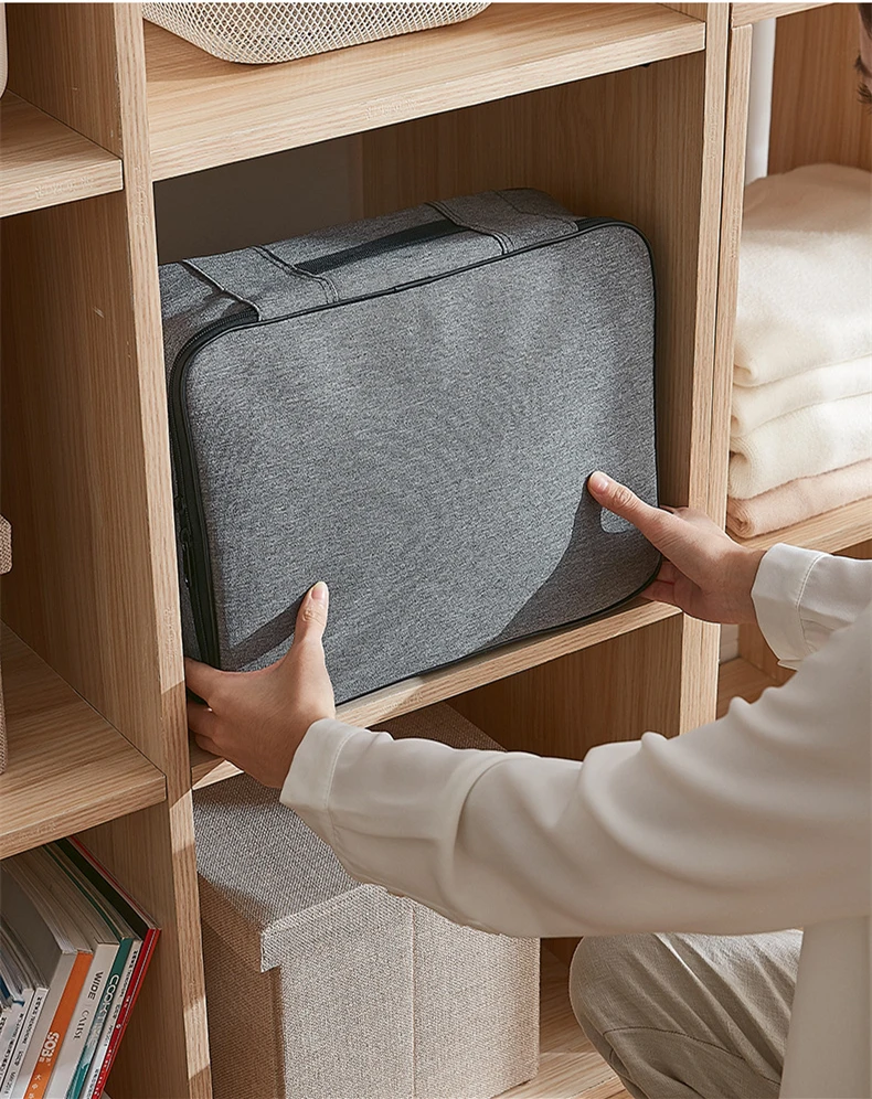 Органайзер дорожня сумка для документів 37x27x10см, сірий