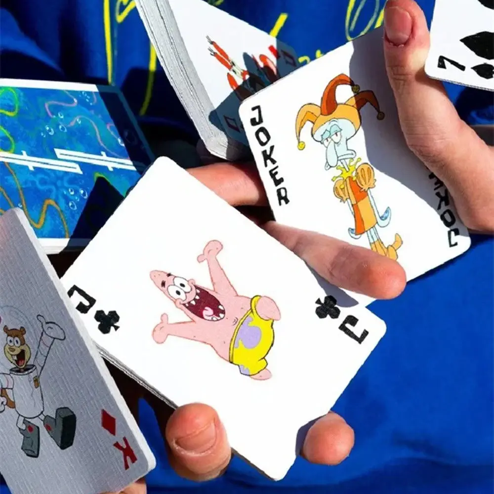 

Spongebob Squarepants Cute Cartoon Funny Periphery Toy Playing Cards Kawaii Friend Gathering Game Adorkable Collection Kid Gift
