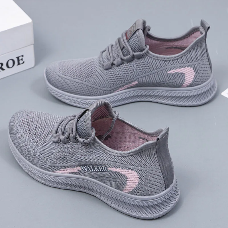 Women Shoes 2023 Fashion Versatile Mesh Sneakers Flying Weave Casual Vulcanize Shoes zapatillas de deporte  trainers platformHig