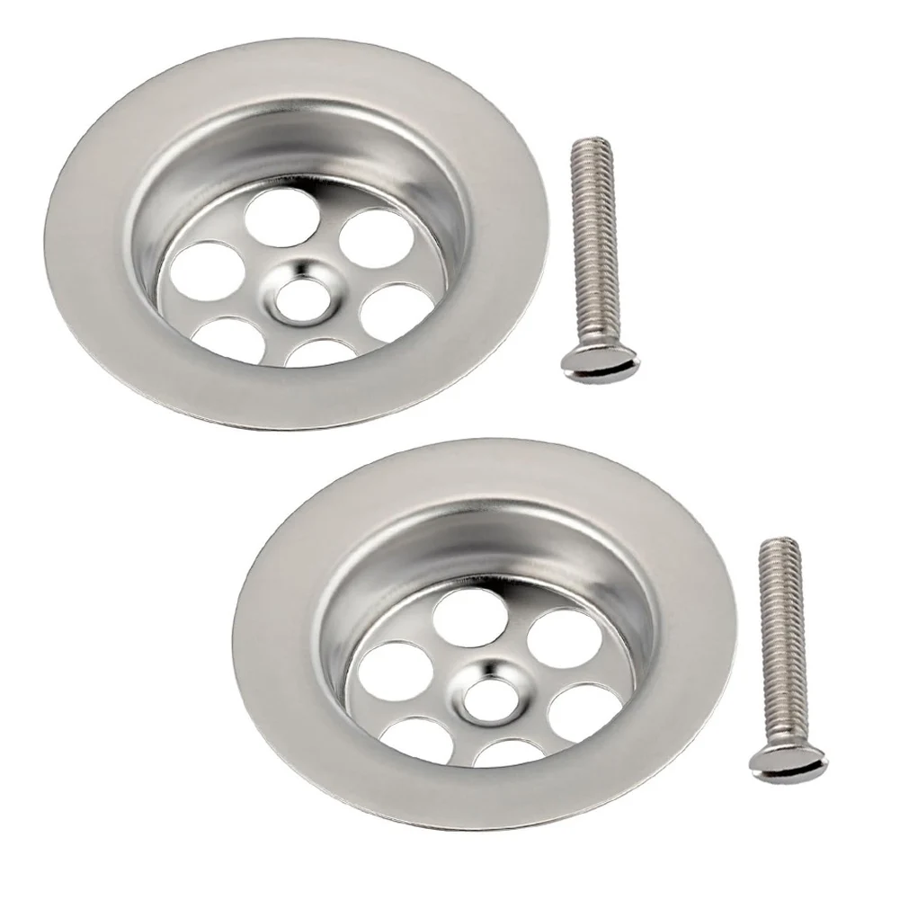 70mm Stainless-Steel Kitchen Bathroom Sink Strainer Bath Plug Hole Screw Drain Hole Filter Plug 2 Set sink strainer plug