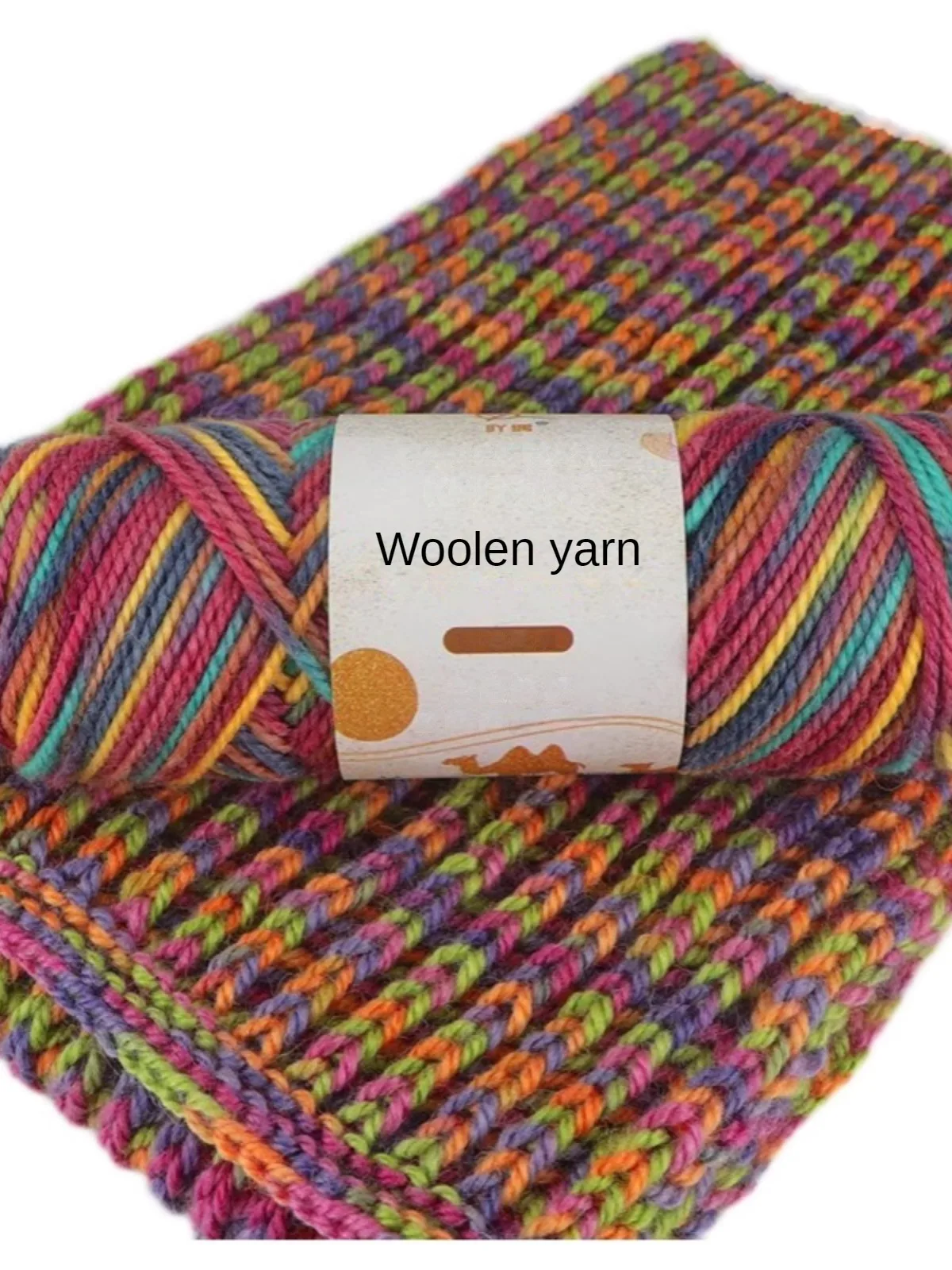 뜨게 스웨터 스카프 모자용 염색 모직 실, 중간 두께, 부드러운 양모 실, 따뜻하고 푹신한, 2 플라이 핸드 크로셰 세그먼트, 500g/세트