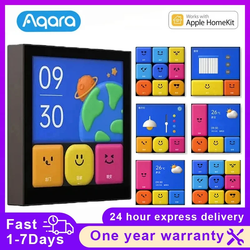 Aqara Smart Switch S1E Touch Control 4 Full LED Timer Calendar Power Statistics Scene Setting Remote For Apple Homekit Aqara APP