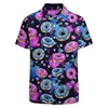 Full Print Leopard Graphic Shirts For Mens Summer Short Sleeves Button Down Hawaiian Beach Shirts Mens Oversized Tees Top 2