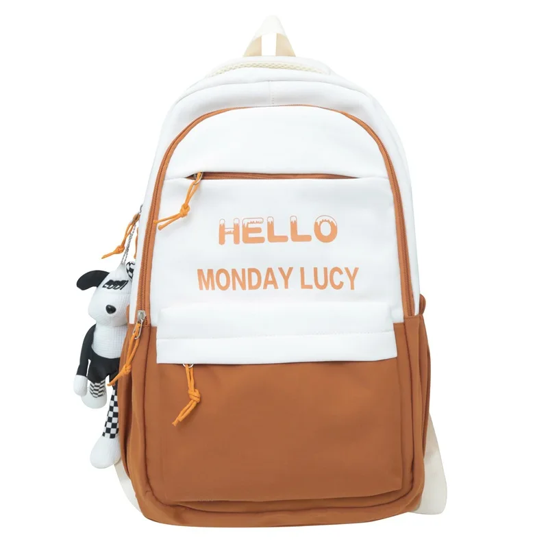 

Simple Teenager's Schoolbag Fashion Mori Style Middle School Student Travel Casual Backpack Lightweight Waterproof mochila