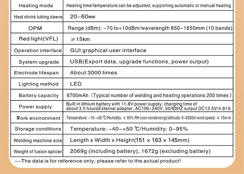 FS-60E/L-90C Optical Fiber Fusion Splicer 6 Motor Touch Screen Multilingual SM M