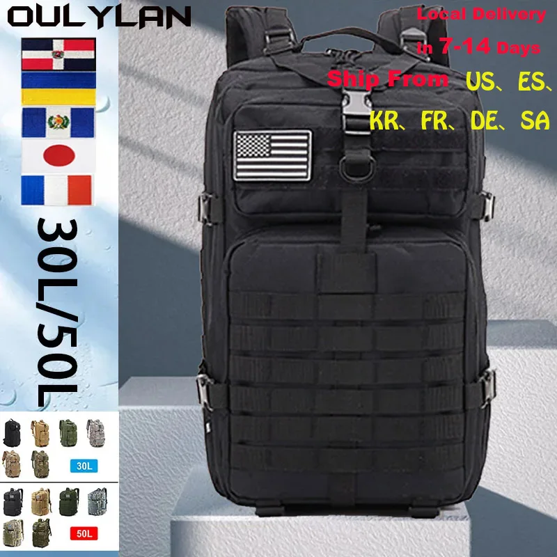 

Нейлоновый тактический рюкзак для треккинга и охоты 30L/50L 900D, водонепроницаемая сумка, уличные военные рюкзаки, тактические сумки для кемпинга