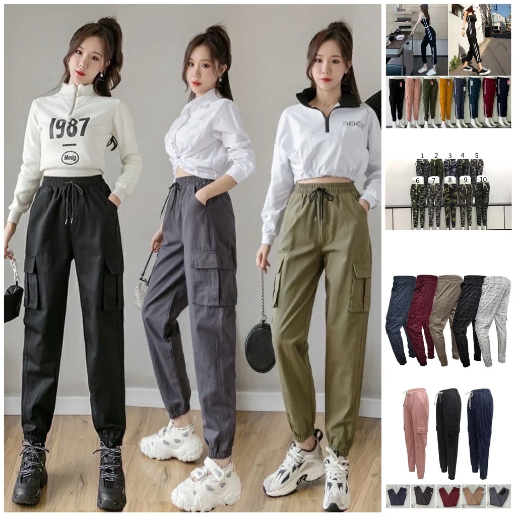 

Women's Random Color 5 Design All 4 Pocket Cargo/Jogger Pants {OKshop}
