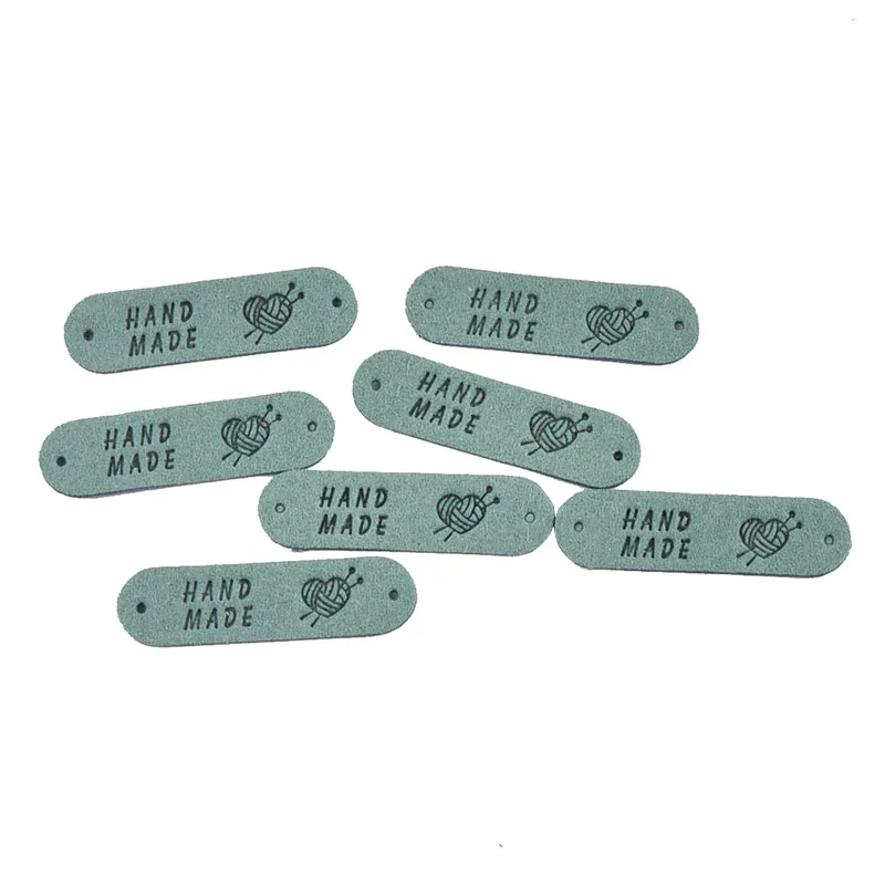 20Pcs 4.5x1.2cm 15Colors Mixed Leather Embossed Labels Sewing Accessories 2holes Garment Tag leather labels,clothing labels,leather tags,garment labels,sewing labels