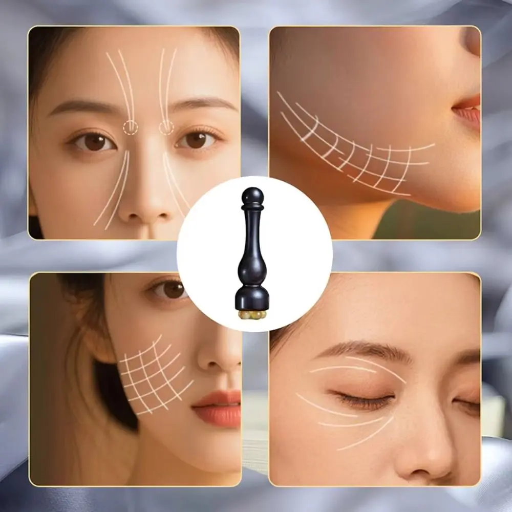 Sandalwood Facial Massager Wooden No Paint Facial Relaxation Equipment Small Lotus Pod Beauty Skin Care Tool Facial Skin Care