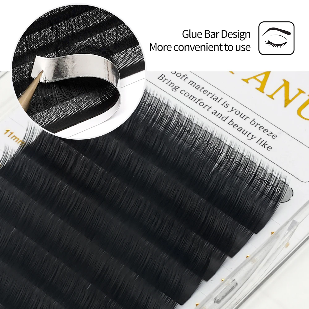 LAIYANUO single eyelashes Classic Individual Eyelash Extension Lashes Matte Black Professional Soft Natural eyelash extensions fake eyelashes eyelash extension eyelash extension lashes false eyelashes