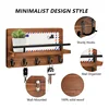 1pc Mail & Keys Holder Rack Wall/Door Hanger Wood Shelf Storage Sundries Coat Hat Organizer Retro Decor Entryway Kitchen Garage 2