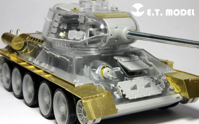 ETmodel 1/35 스케일 소련 T-34/85 탱크 기본 부품 및 펜더 디테일링 AFV CLUB 35S56용 포토에칭 업그레이드 부품