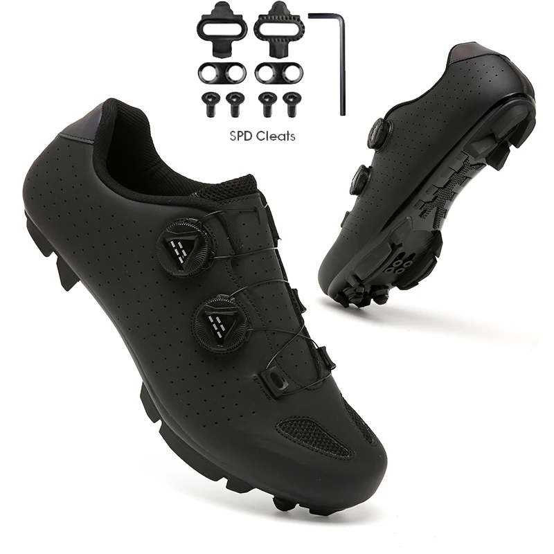Men Women Speed Cycling Shoes SPD Mountain Bike Footwear MTB Racing Sneaker Flat Route Cleat Road Bike