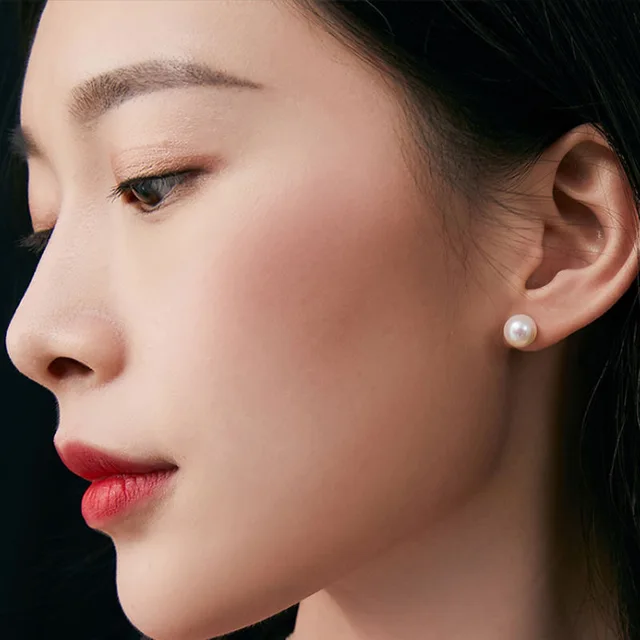 Orecchini In Argento 925 Placcato Oro Bianco 18Kt Con Perle Bianche Dacqua Dolce - Foto 6