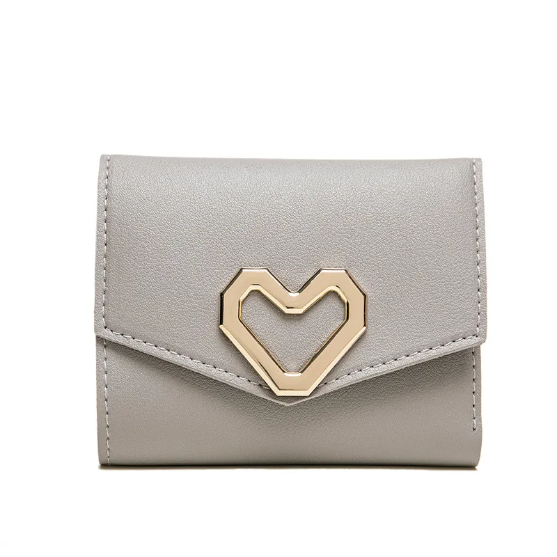 Lady Bag Wallet 2025 New Design Triple-Fold Heart Zero Wallet Handbag For Women