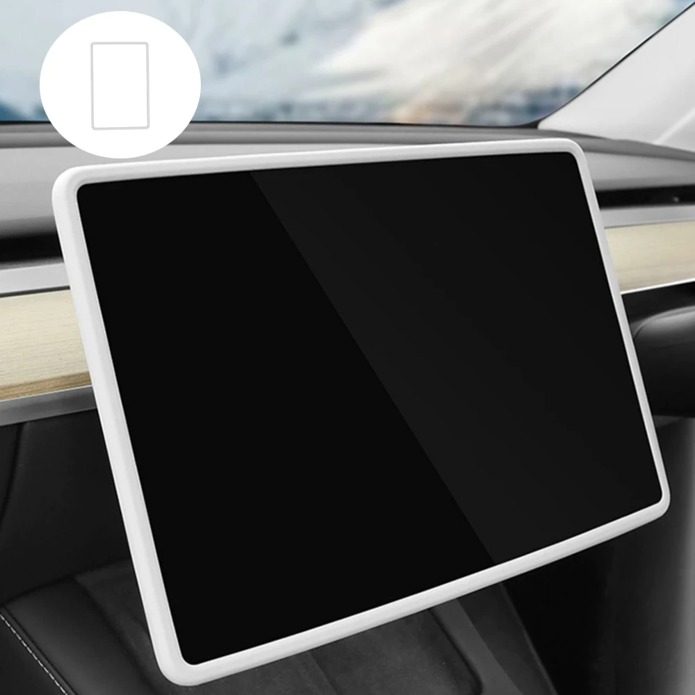 Silicone Frame Protection for Navigation Screens for Tesla Model 3/Y Center Console Navigation Screen Trim Cover Car Accessories