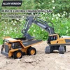 RC Car 2.4G 1:20 11 Channels RC Excavator Dump Trucks Bulldozer Alloy Plastic Engineering Vehicle Electronic Toys For Kids Boy 3