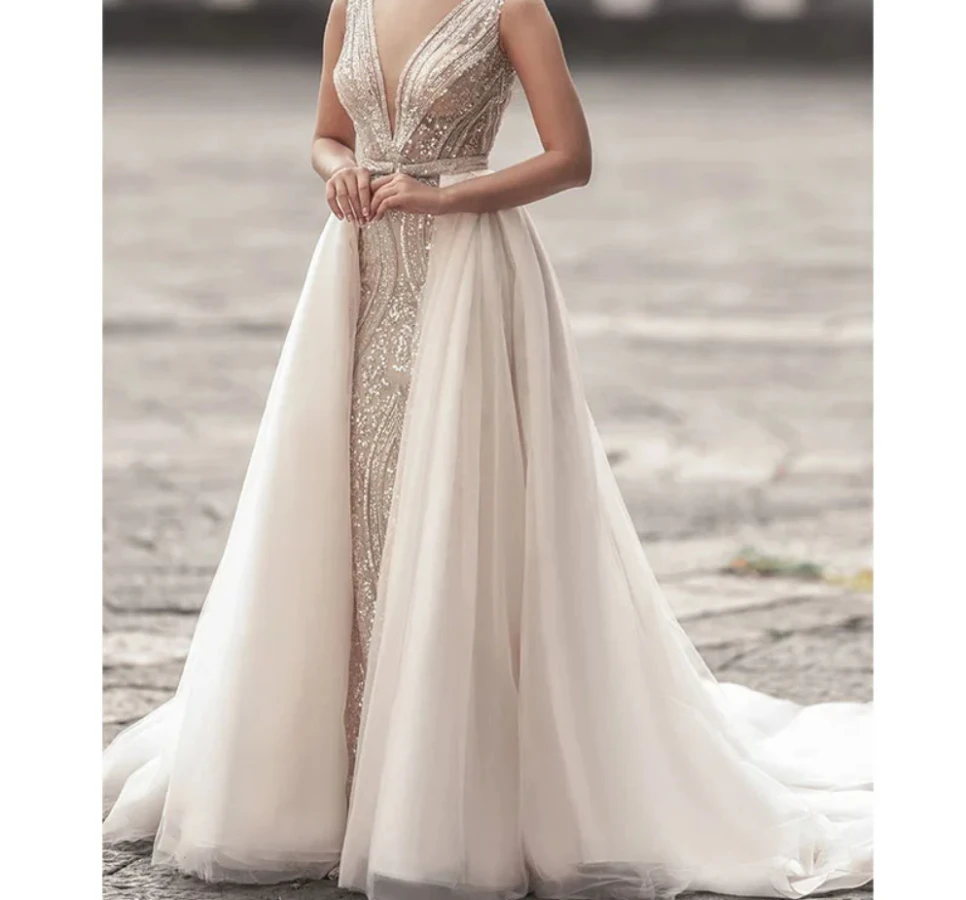 champagne-detachable-tulle-overskirt-bridal-overlay-skirt-for-wedding-accessory
