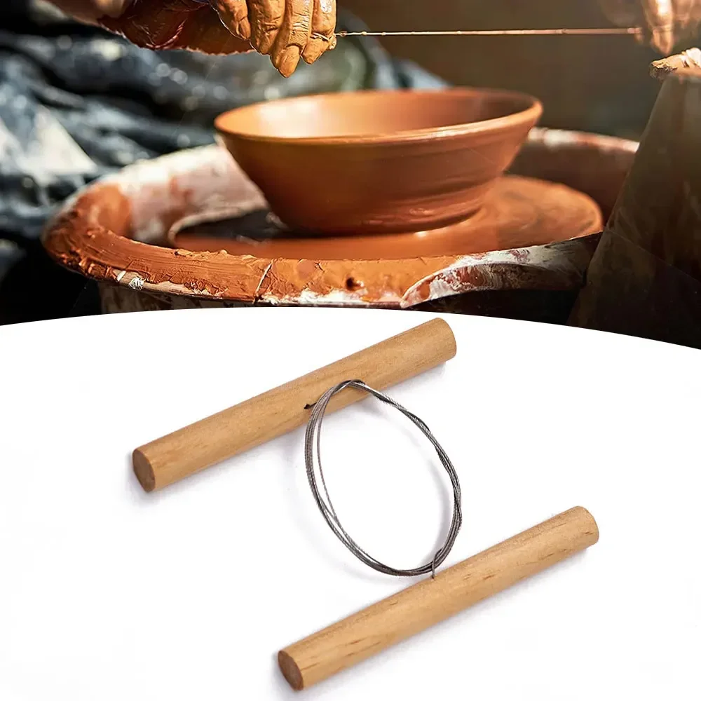 Taglierina Per Formaggio A Filo In Acciaio Inox: Strumento Multifunzione Per Argilla, Ceramica E Pasta, Manico In Legno 57 Cm