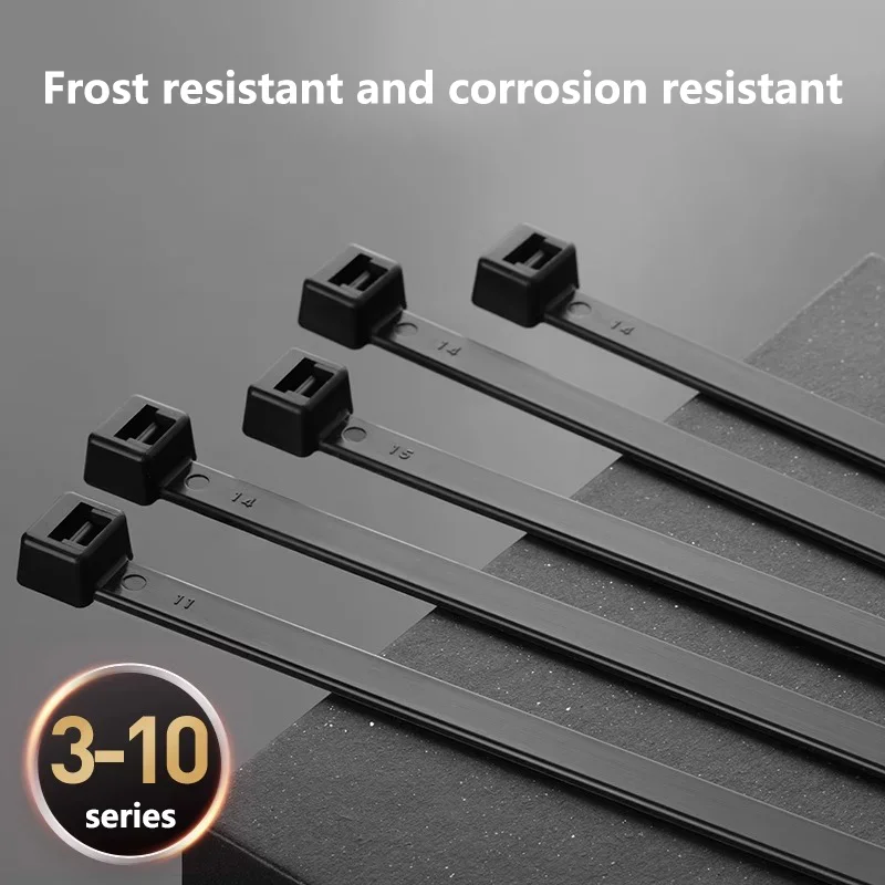 500/1000PCS 3*100 3*150 4*200 Nylon Self-locking Plastic Tie Black Cable Tie Fastening Ring Zip Wraps Strap Nylon Cable Set Cable Organizer Cable Ties Nylon Cable Ties Nylon Zip Ties