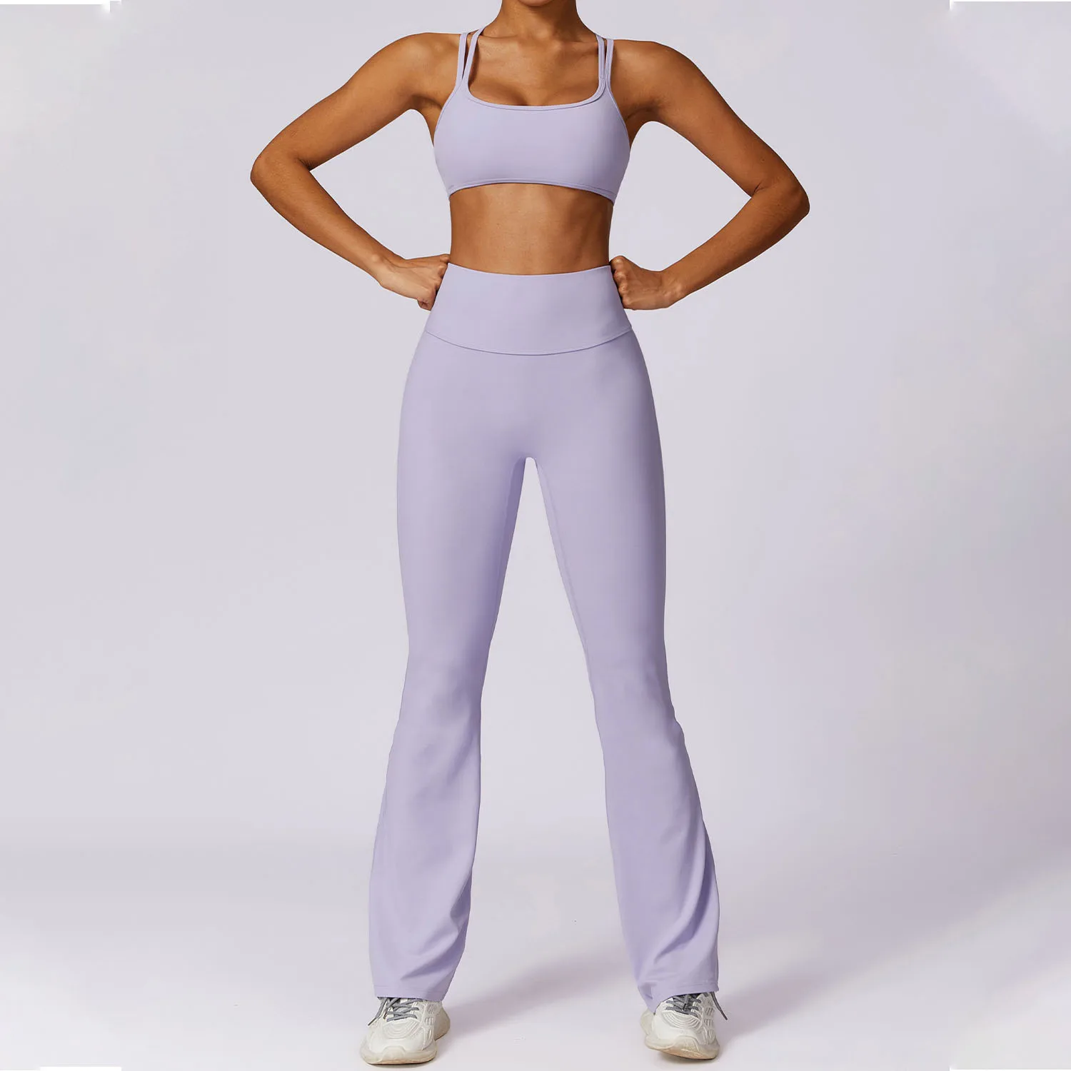 Flare Leggings Yoga Pants Women High Waist Breathable Wide Leg Pants Gym Sports Slim Flared Tight Pants Plus Size Dance Trousers