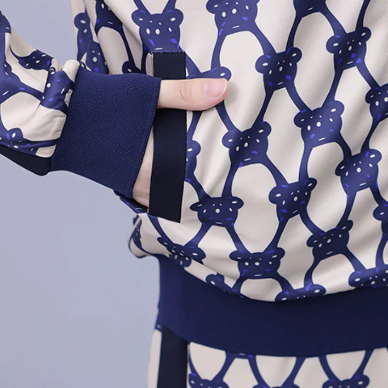 GODDESS High-quality temperament women's suit spring and autumn new youth fashion trend relaxed leisure sports two-piece set