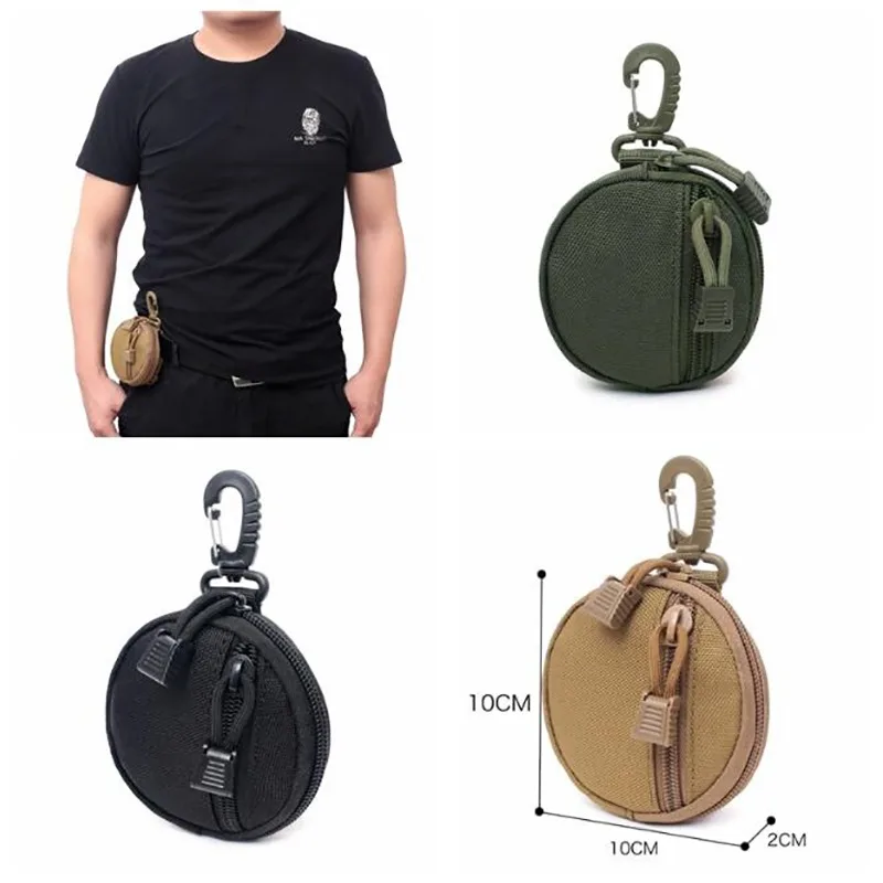 

Tactical Molle Military Running Pouch Earphone Bag Portable Key Coin Purse With Hook Mini Pocket Camping Bags Wallet
