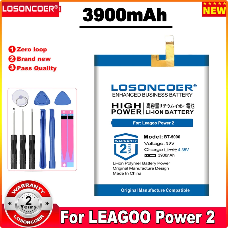 

LOSONCOER BT-5006 3900mAh Battery For Leagoo Power 2 Power2 Phone