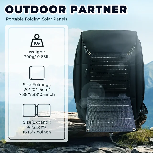 36W Portable Solar Panel Waterproof Solar Charger with Smart USB Port 5V with Smart Phones Tablets for Outdoor Camping Hiking 2