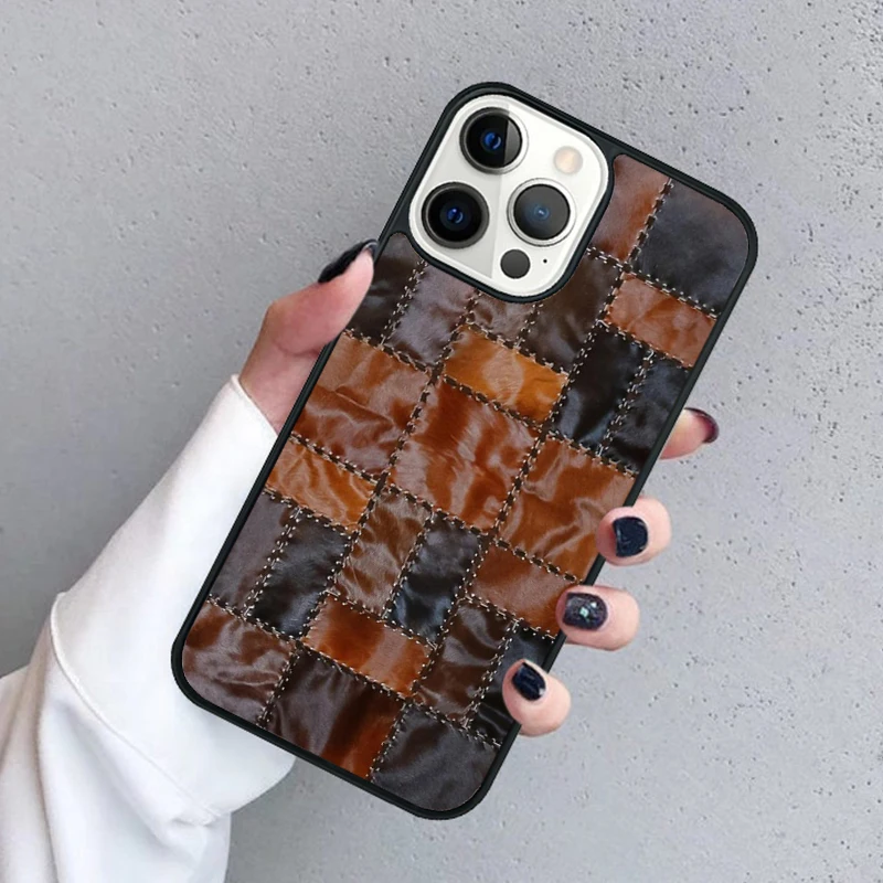 Rustic Brown Western Country Leather Phone Case Cover