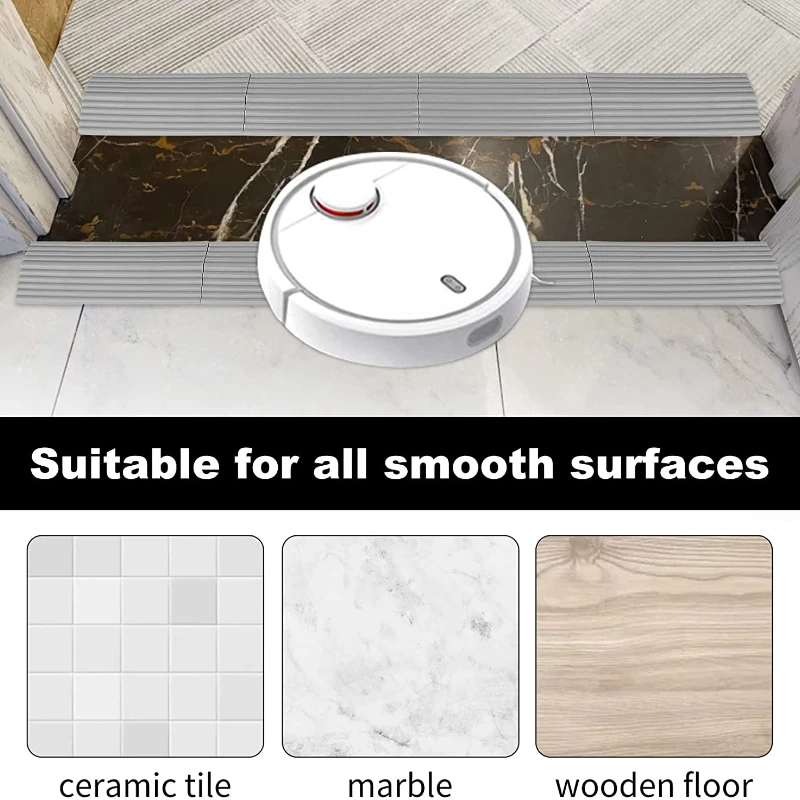 Anti-Slip Threshold Door Step Ramp Kit for inteligent Robot Vacuum Cleaner Lightweight TPE Ramp for Wheelchairs Accessories robot vacuum accessories curb ramp
