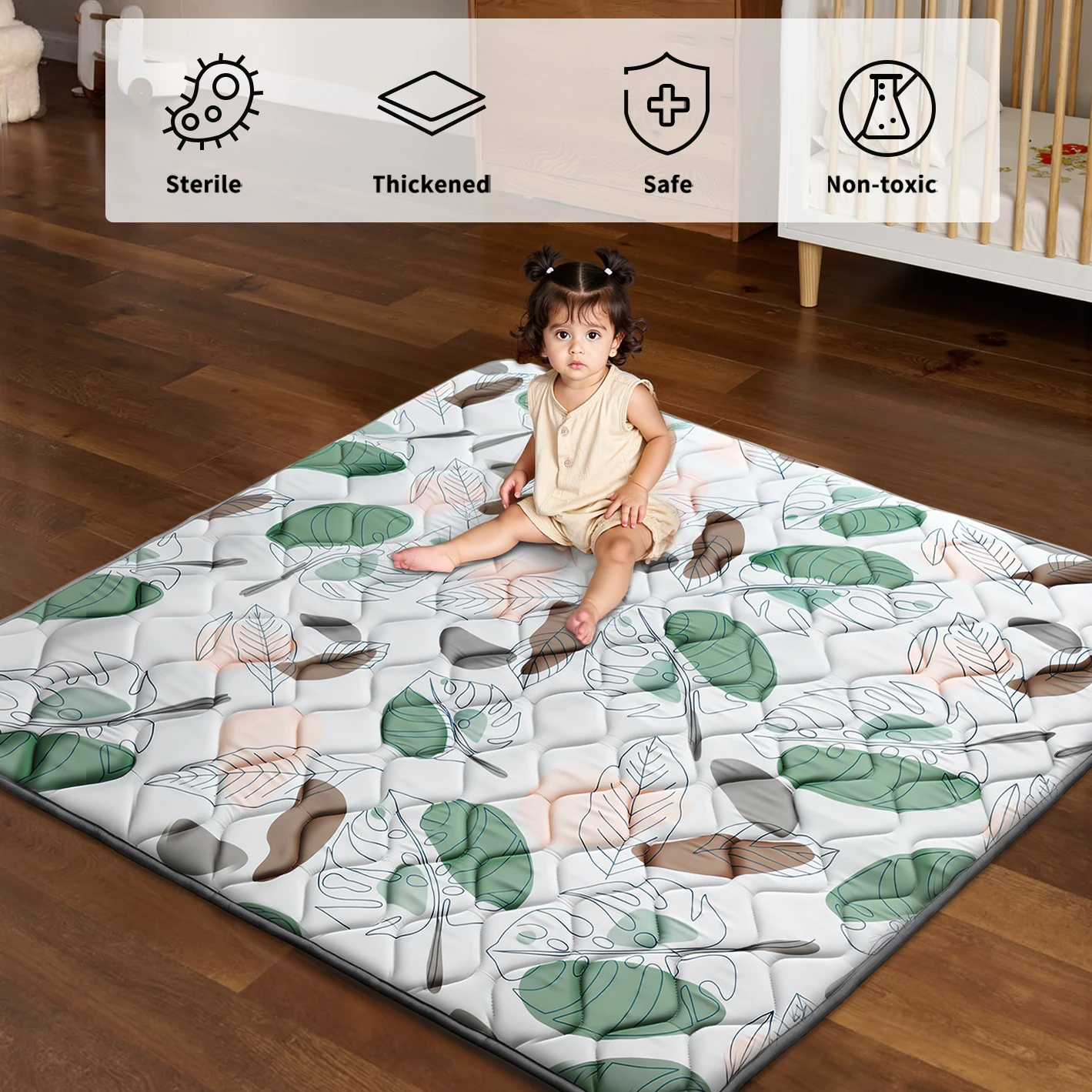 Extra Thick Baby Play Mat (50x50 in) for Playpen and Crawling,