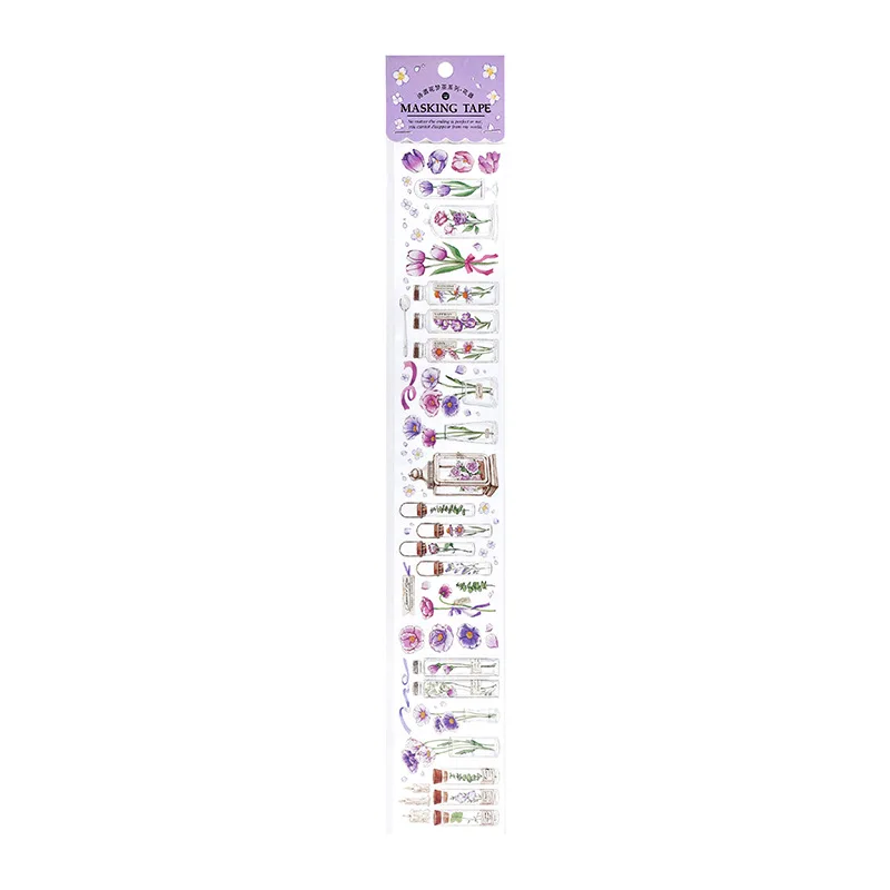 Poetry Wine Flower Tea Washi Tape Paper Masking Tape For Diy Diary Scrapbooking Decorations 6