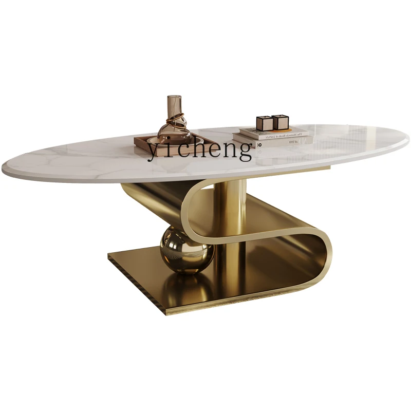 

XL Stone Plate Affordable Luxury Style Coffee Table Designer Modern 1.0M Coffee Table Combination