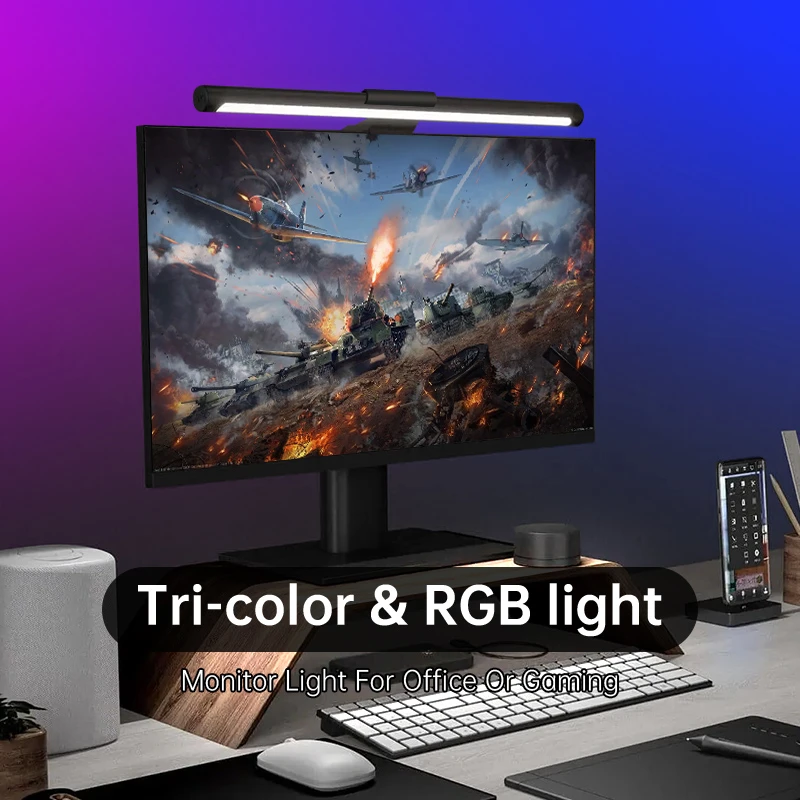 Led Monitor Lights Bar RGB Dimming Desk Lamp Monitor PC Screen Hanging