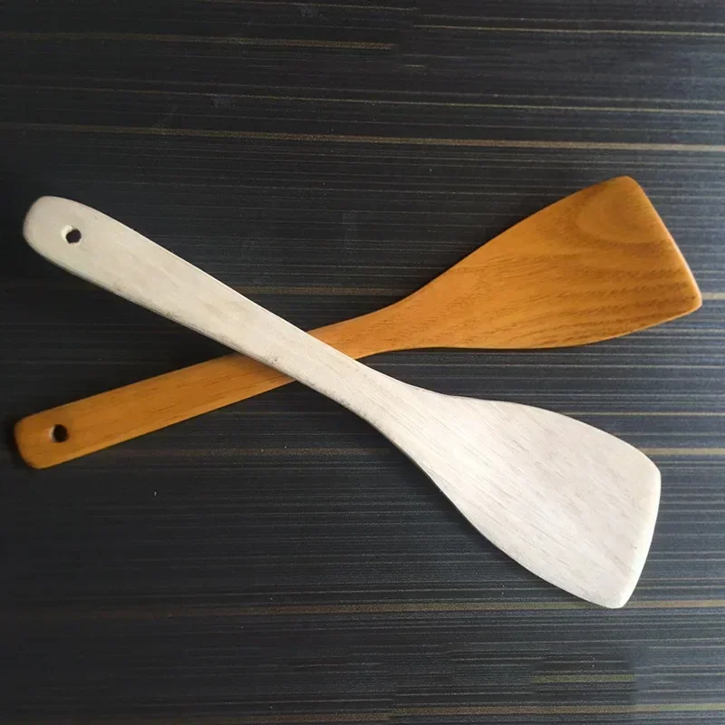 Non-stick Pot Wooden Shovel Environment-friendly PotShovels Wood Kitchenware Spoon pancake spatula Oblique Spatula Kitchen Supplies