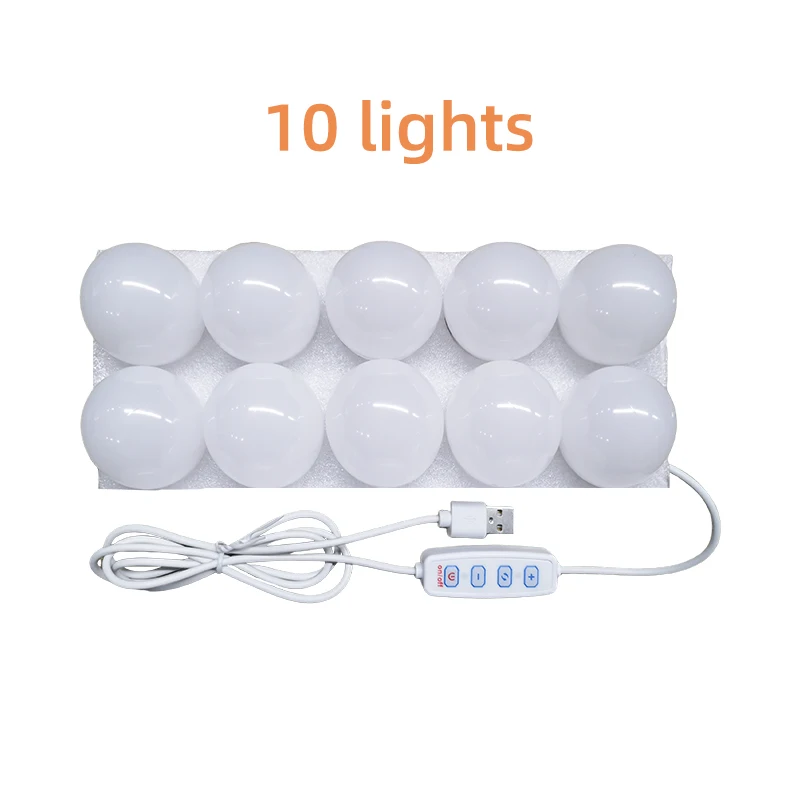 LED-Make-up-Spiegel-Fülllicht, dreifarbiges Licht mit einstellbarer Helligkeit, Plug-and-Play-Umgebungslicht für Kosmetikspiegel_voghion.com