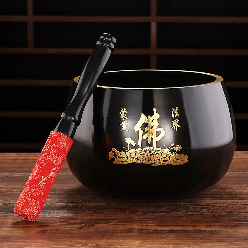 Creative Handmade Tibetan Singing Bowl Set, Brass Buddhist Artifacts, Decorative-Wall-dishes, Resonance Healing Meditation, 1Pc