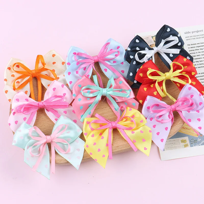 

10pcs Lovely Candy Color Hairpins Print Ribbon Bow Hairpin Kids Hair Clips for Baby Girls Hairpins Hair Styling Tool Hair Decor