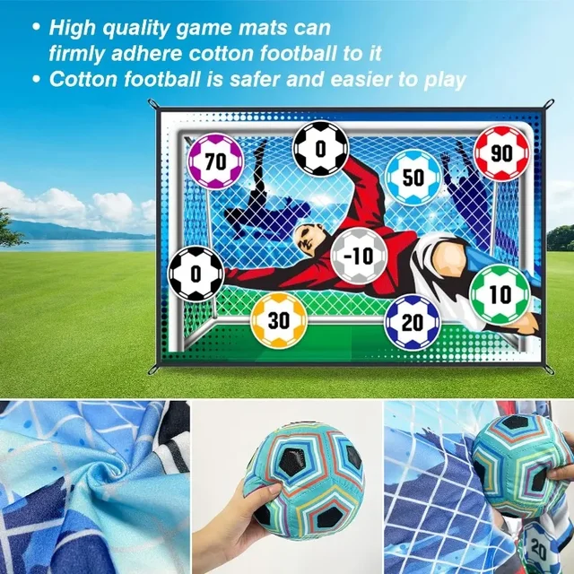 Soccer Game Mat Set Outdoor Indoor Soccer Toys Multiplayer Competitive Soccer Games Children Football Training Boy Gifts 2