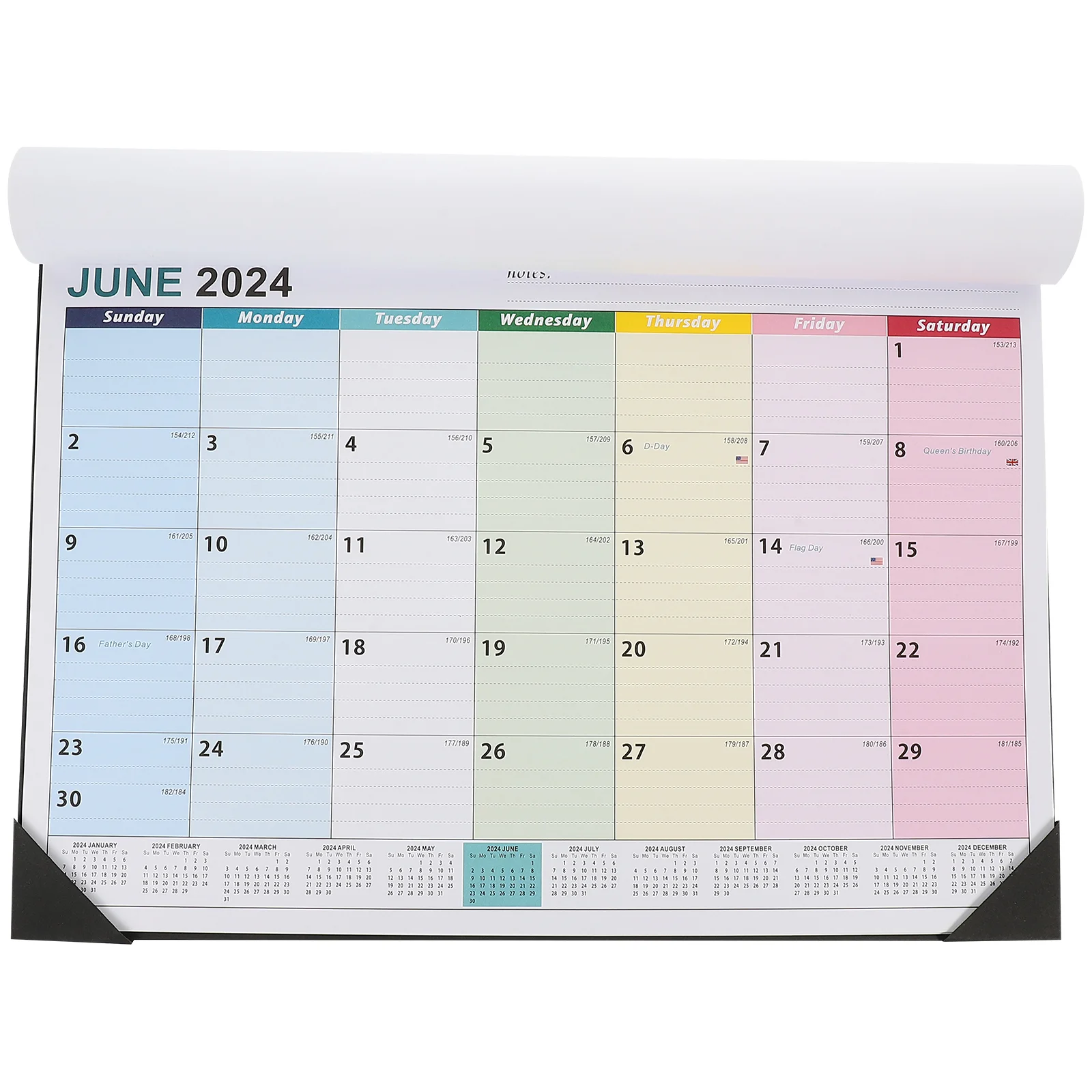 

2024 Wall Calendar Small Countdown Room Monthly Appointment Daily Use Year Sturdy for Office Hanging Desk Calendars