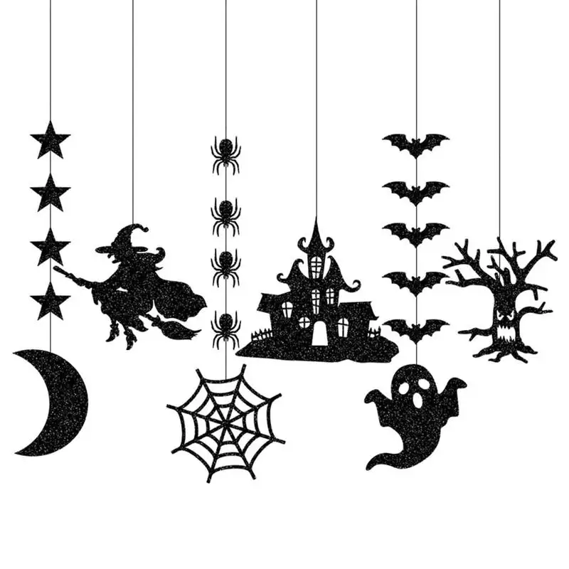 

Halloween Paper Pendant Halloween Ghost Paper Decor Spooky Happy Halloween Wall Sign For Yard Home Garden Bars Decoration