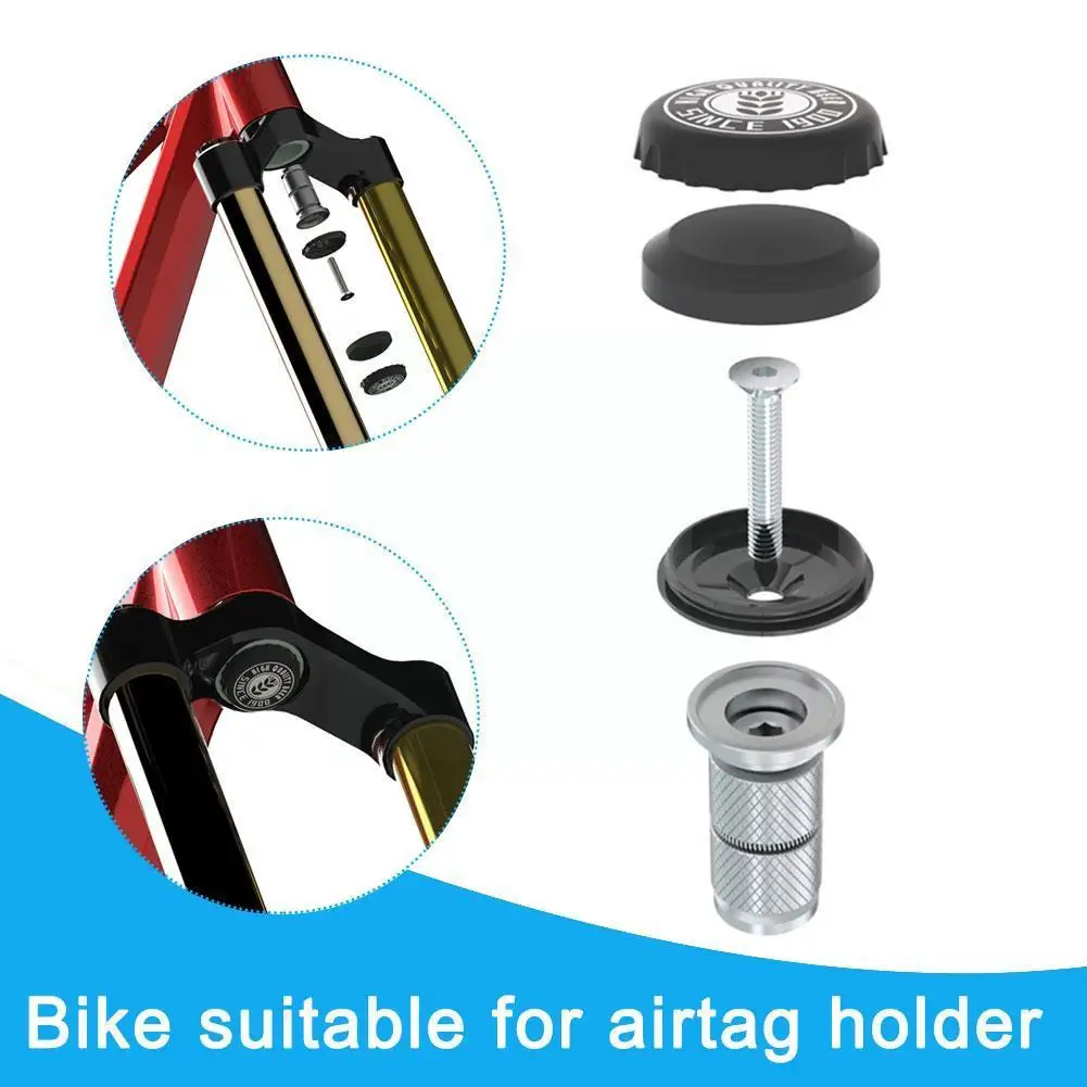 Per Airtag Air Tag Bike Mountain Bike Forcella Anteriore Sotto Gli Accessori Shell Buckle Copertura Del Tubo Protezione Della Staffa Per Airtag Bicicl