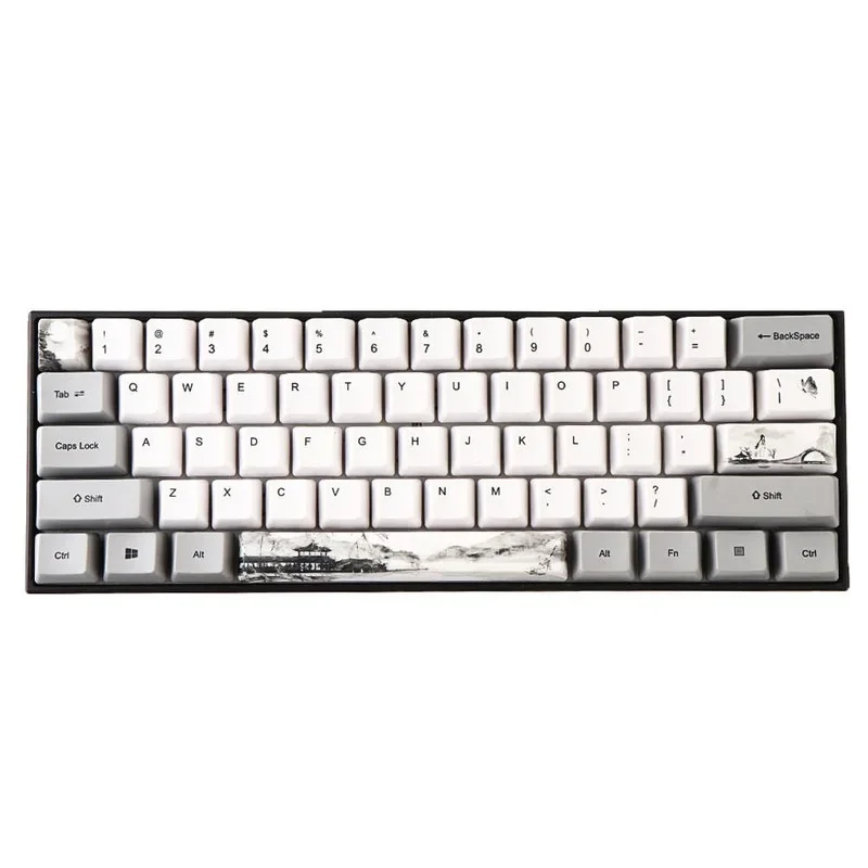 Teclas de Tinta Chinesa Pintura Keycap Conjunto Oem Perfil Pbt Sublimação Keycaps para 60 Anne Pro Real Kludge Teclado Mecânico 72 - Imagem 6