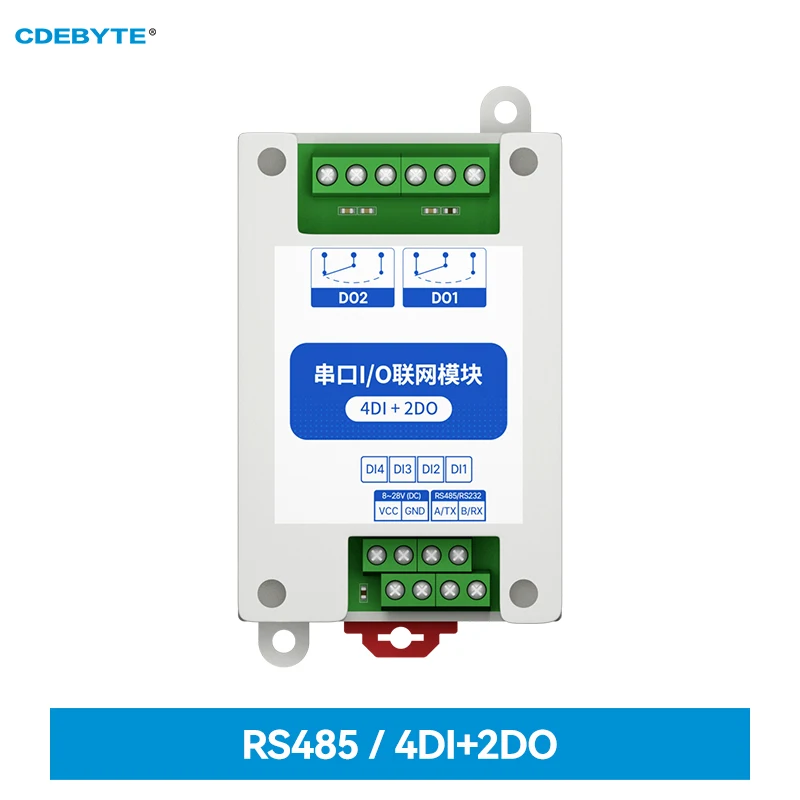 Serial Ethernet Module ModBus RTU RS485 Interface for Rail Installation
