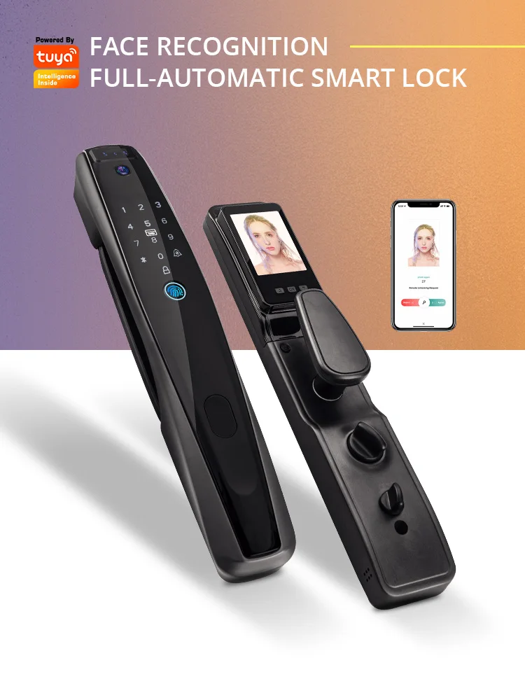 Smart Door Lock 3D Face Recognition Fingerprint Digital Wifi Lock with Connected